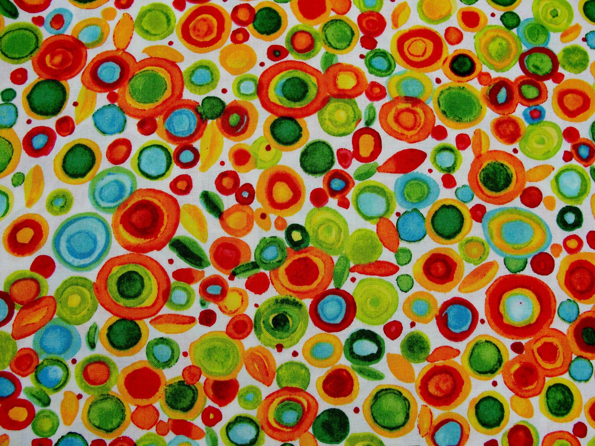 Wild by nature orange and green dots Maywood studio fabric yardage - Fabric - Craft Supply House