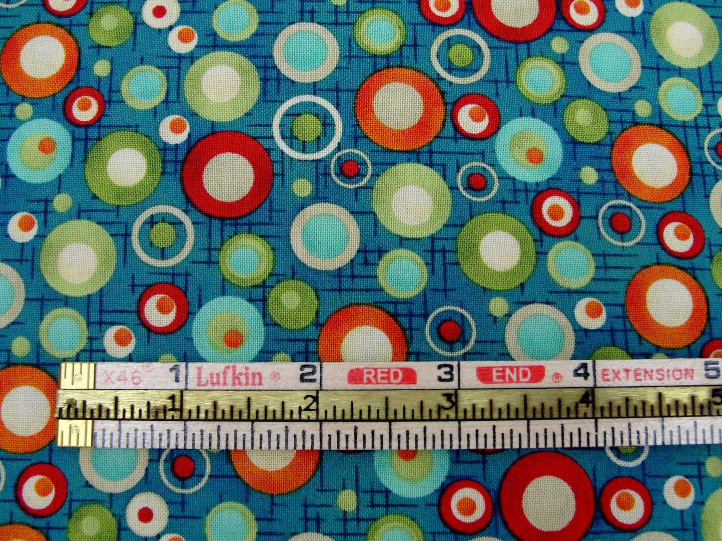 Doodle Days Calendar dots on turquoise fabric by Henry Glass yardage - Fabric - Craft Supply House