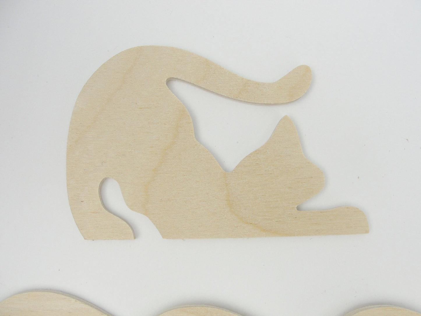 Stretching playful cat cutouts set of 4 - Wood parts - Craft Supply House