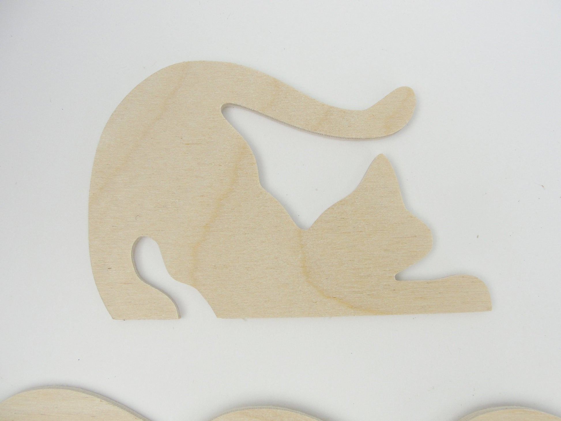 Stretching playful cat cutouts set of 4 - Wood parts - Craft Supply House