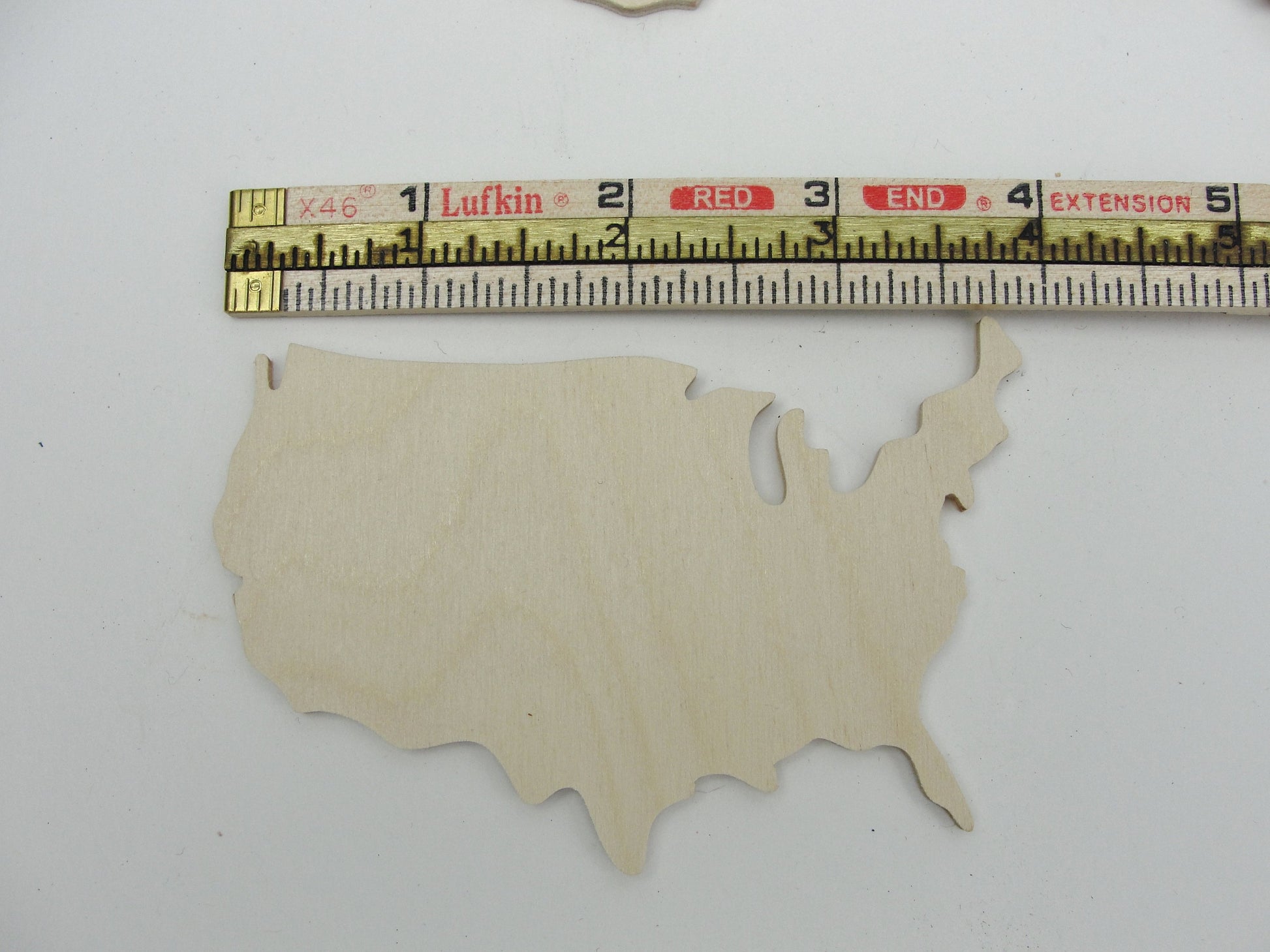 United States map wood cutouts set of 4 - Wood parts - Craft Supply House