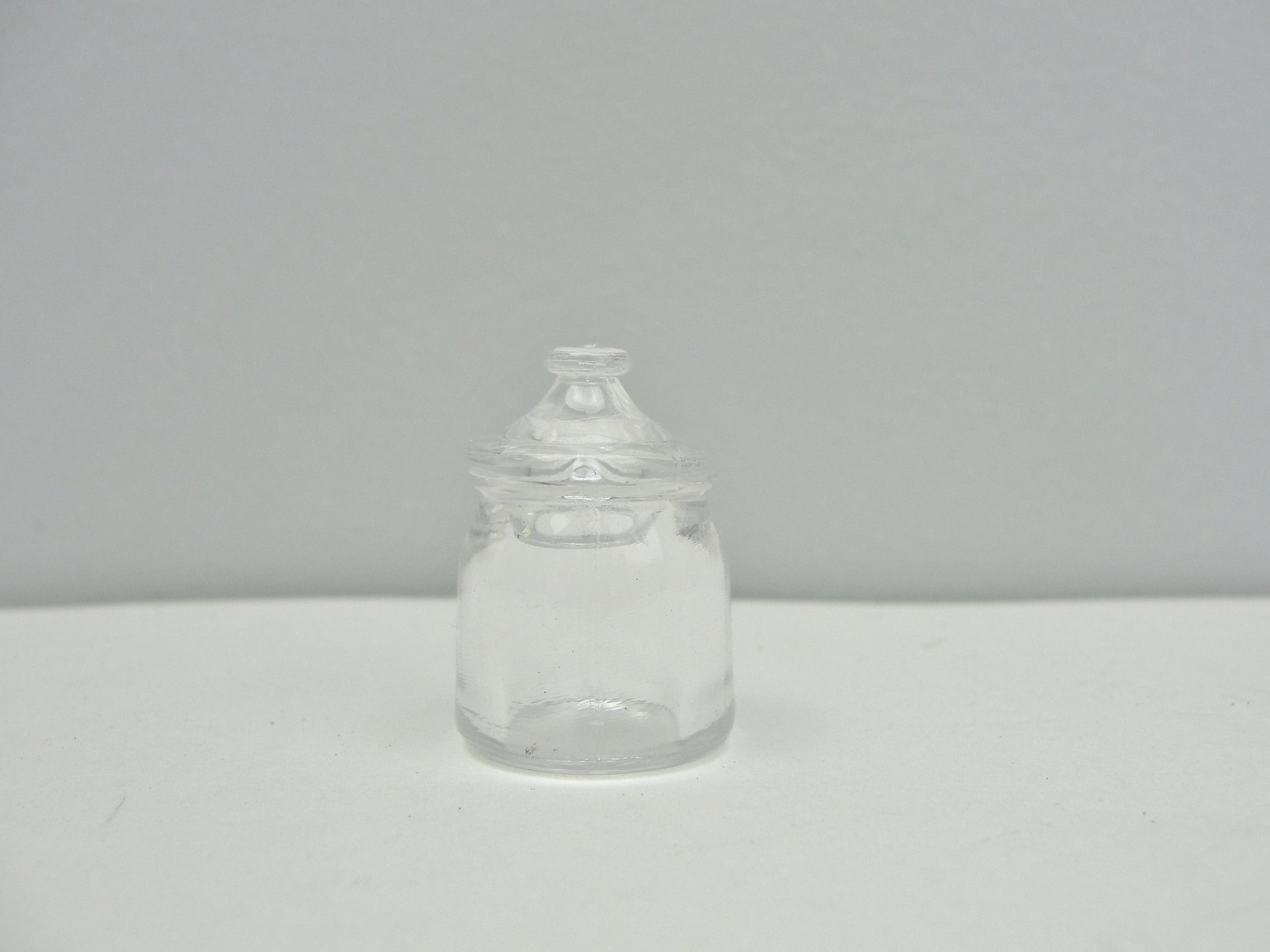 Miniature dollhouse clear canister, mini cookie jar - Miniatures - Craft Supply House