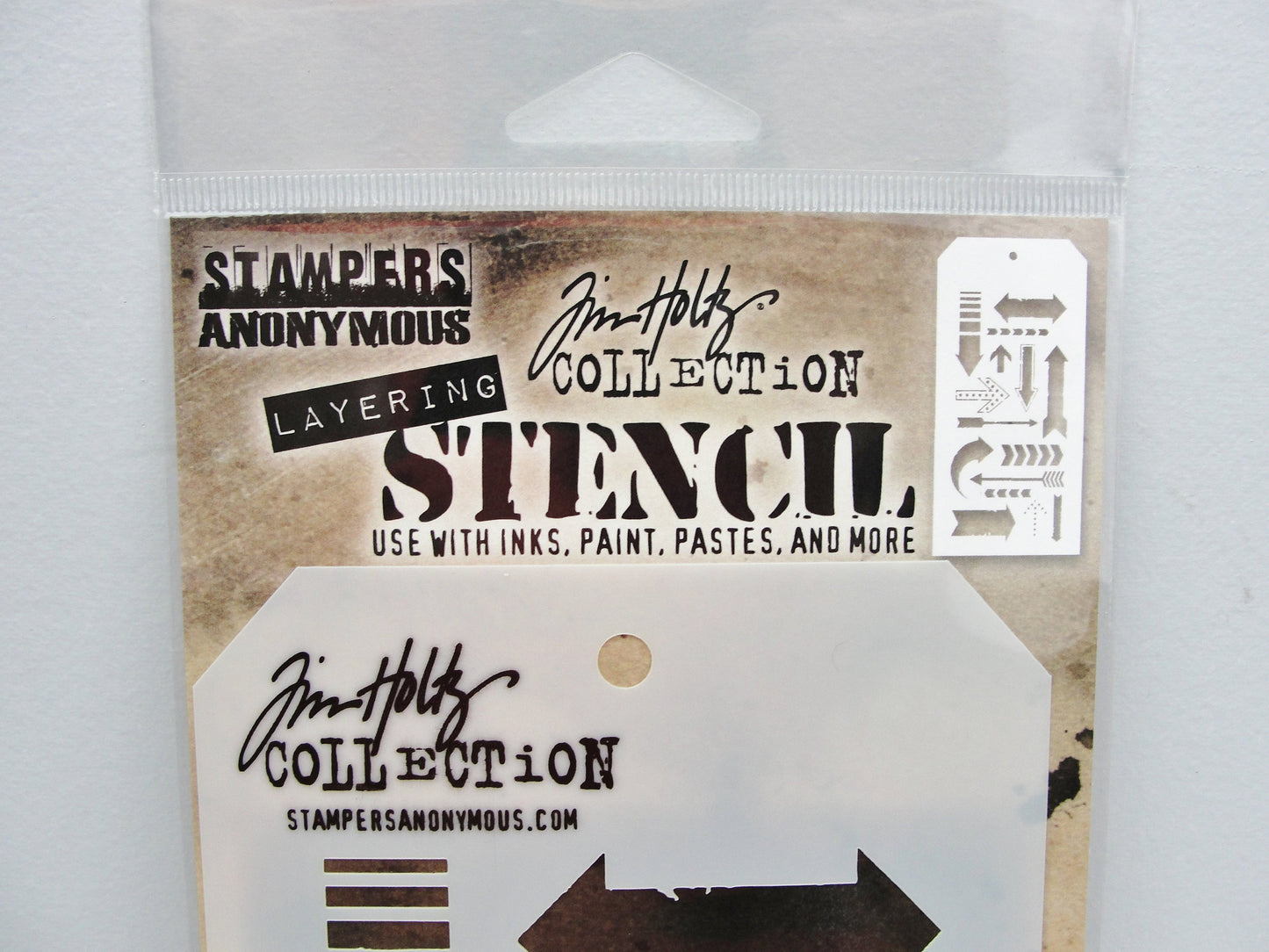Tim Holtz Arrows layering stencil THS025 - Mixed Media Art Supplies - Craft Supply House