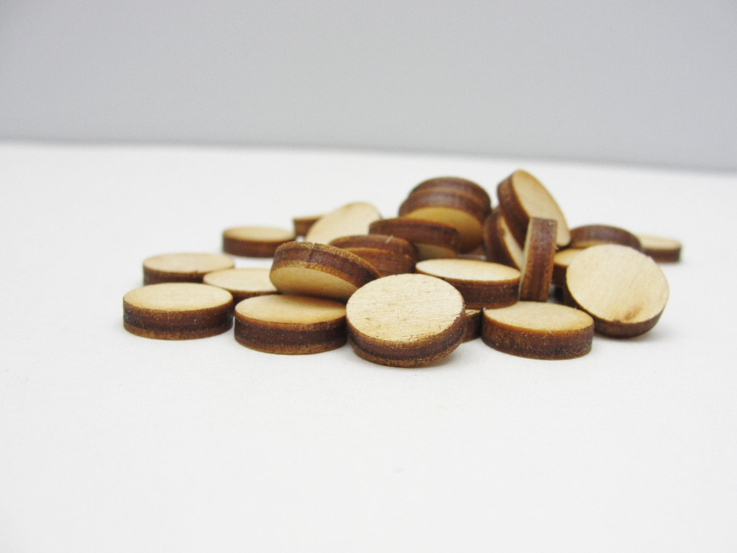 Wooden Circles,  .5" disc (1/2") wood disk 1/8" thick choose your quantity