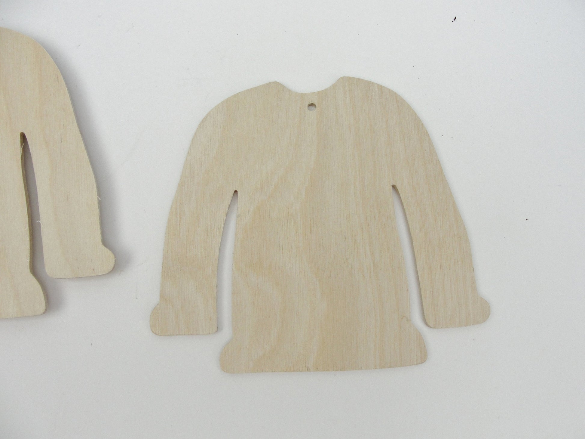Ugly Christmas sweater ornament cutout set of 4 - Wood parts - Craft Supply House