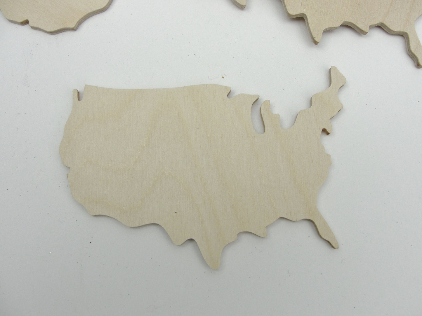 United States map wood cutouts set of 4 - Wood parts - Craft Supply House