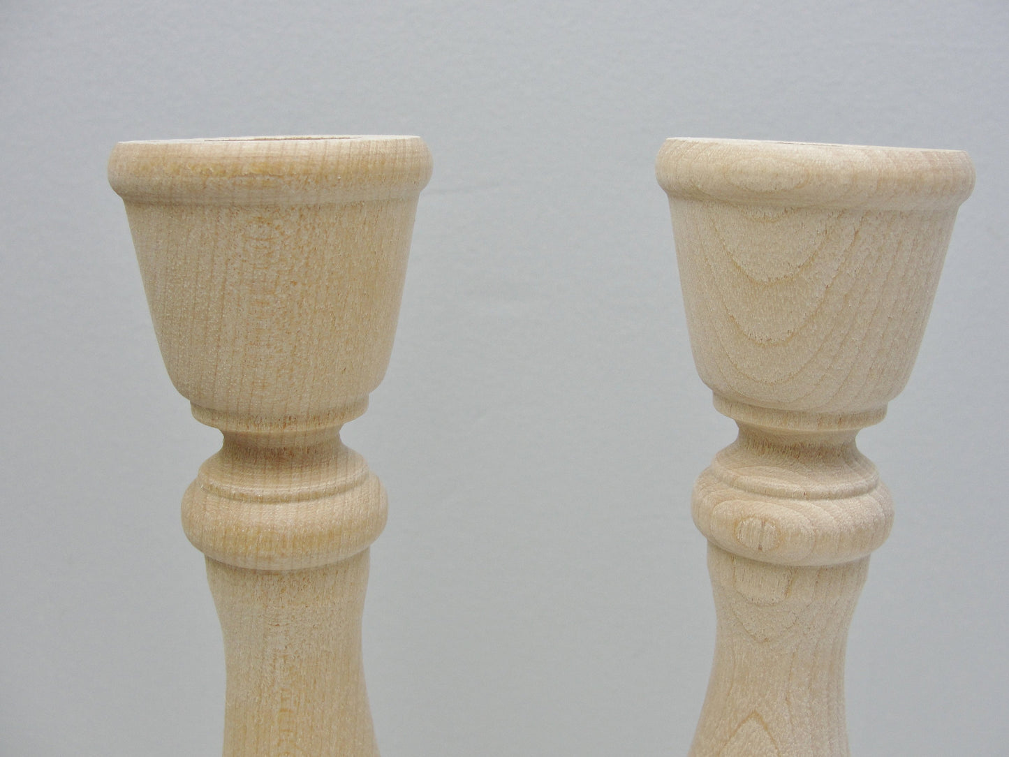 9 1/4" wood candle stick pair, candlestick pair, candle holders set of 2 - Wood parts - Craft Supply House