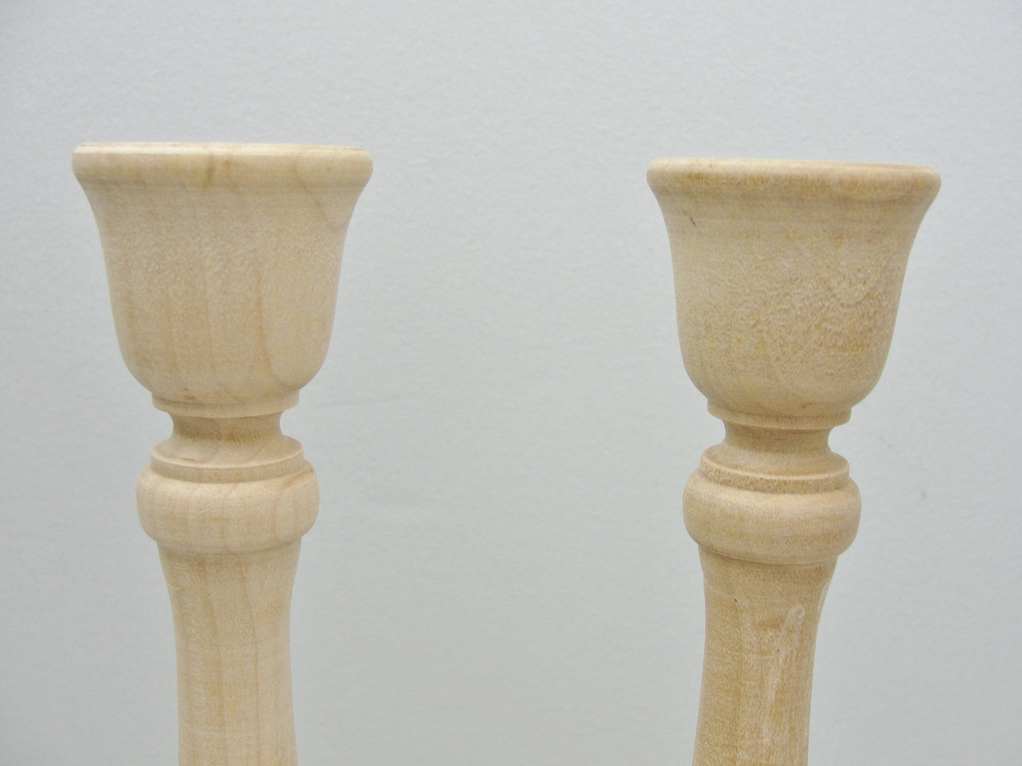 11" wood candle sticks set of 2 - Wood parts - Craft Supply House