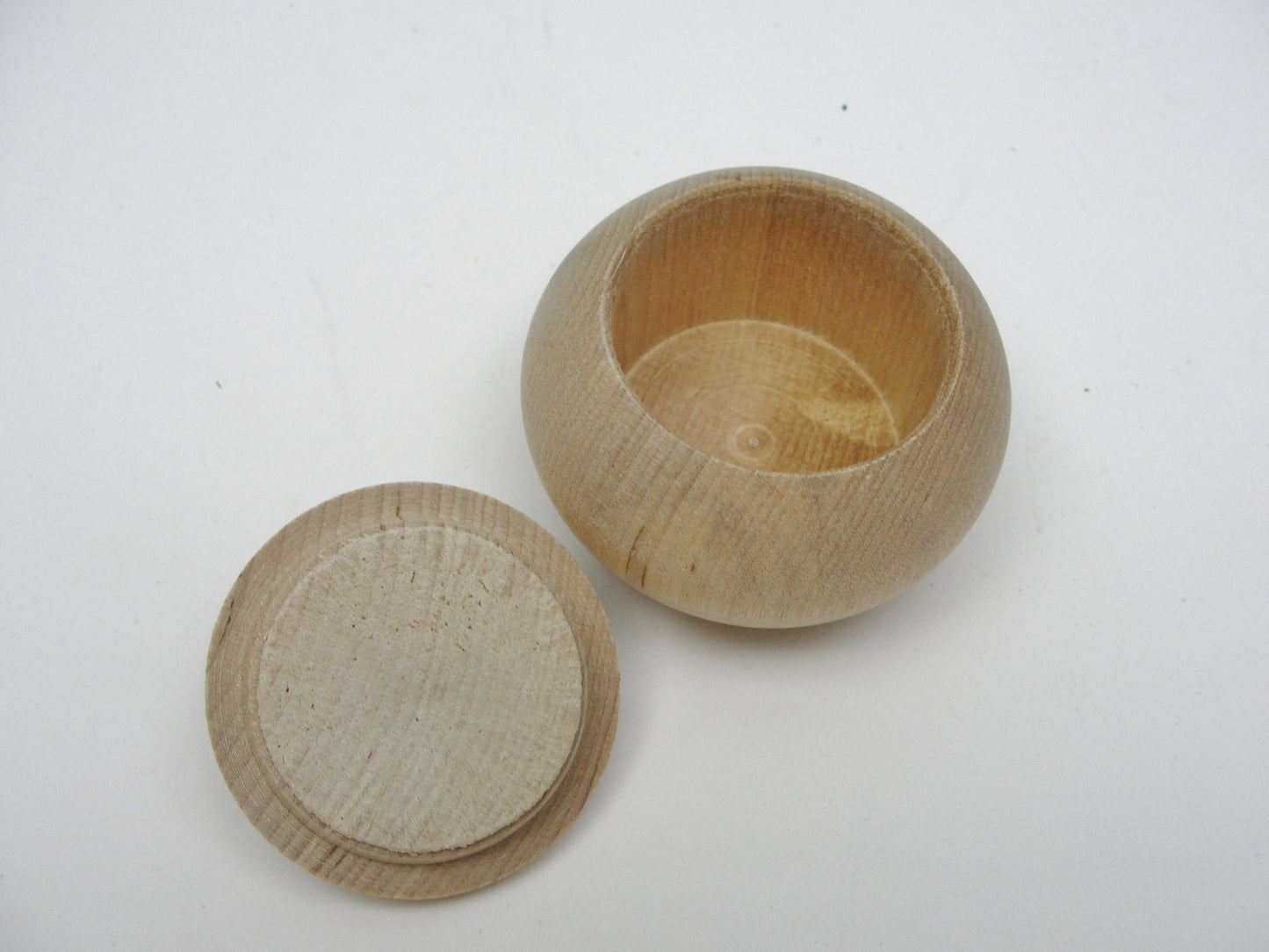 Wood vanity jar, unfinished wooden jar, trinket box - Wood parts - Craft Supply House