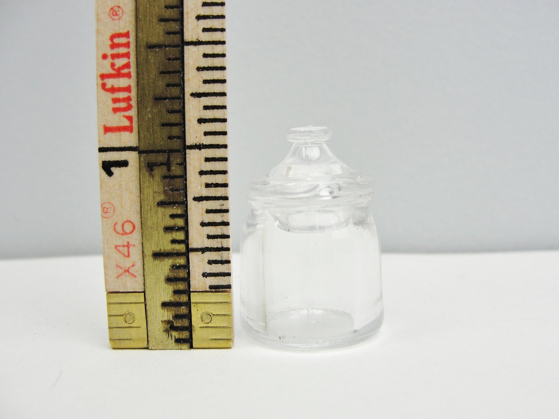 Miniature dollhouse clear canister, mini cookie jar - Miniatures - Craft Supply House