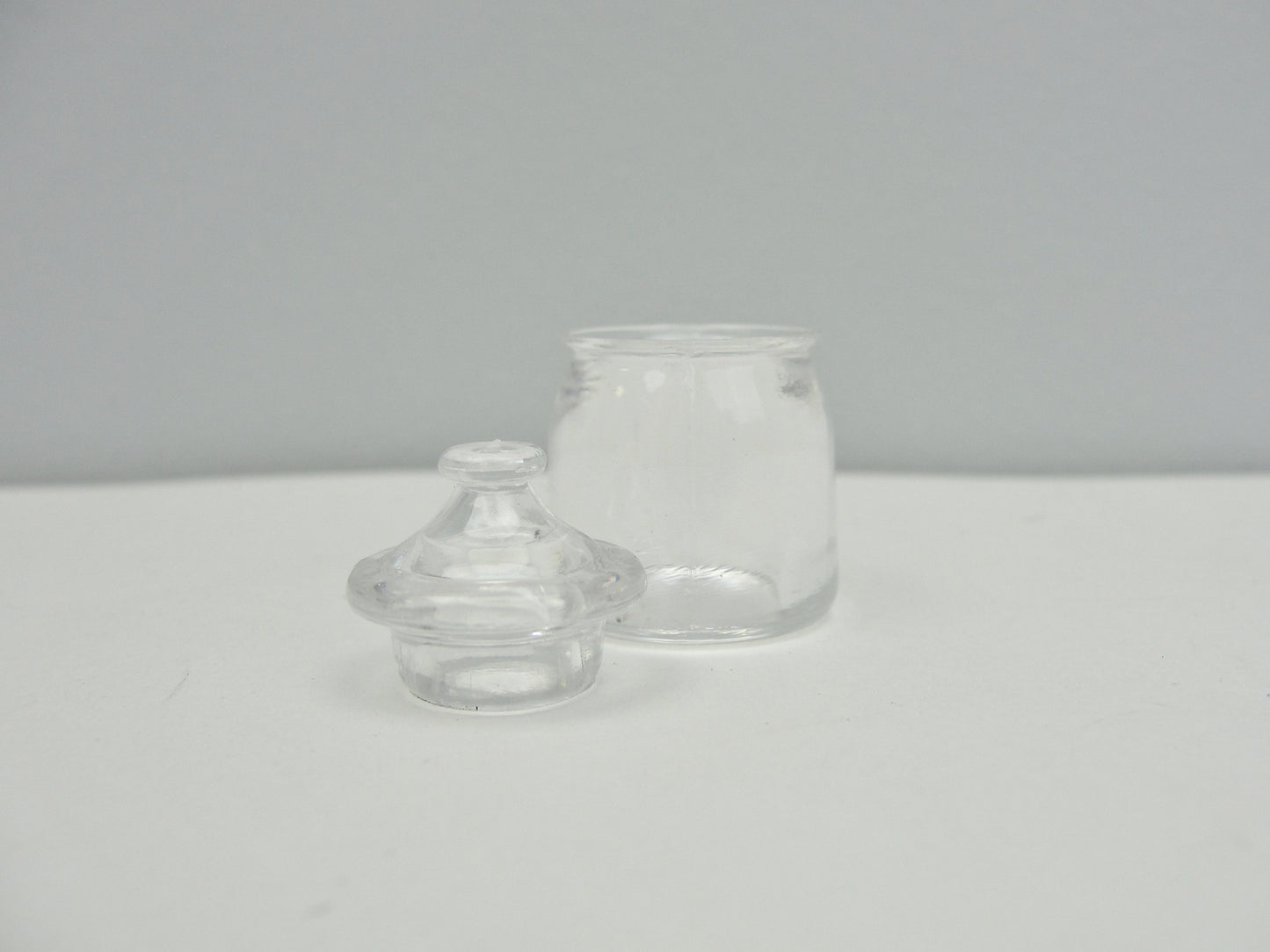 Miniature dollhouse clear canister, mini cookie jar - Miniatures - Craft Supply House
