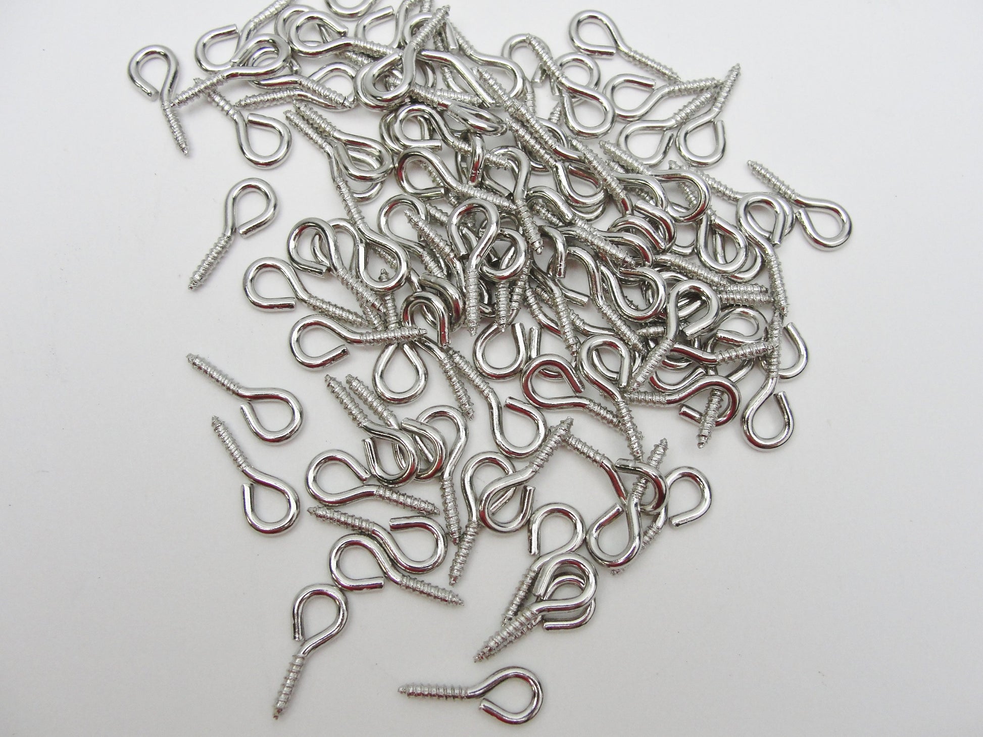 7mm (5/8") silver screw eyes - General Crafts - Craft Supply House