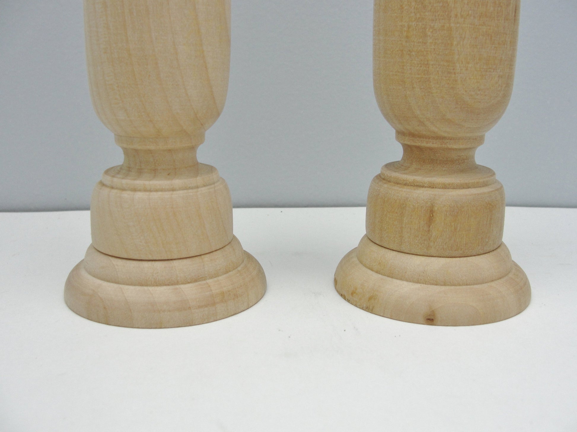 11" wood candle sticks set of 2 - Wood parts - Craft Supply House