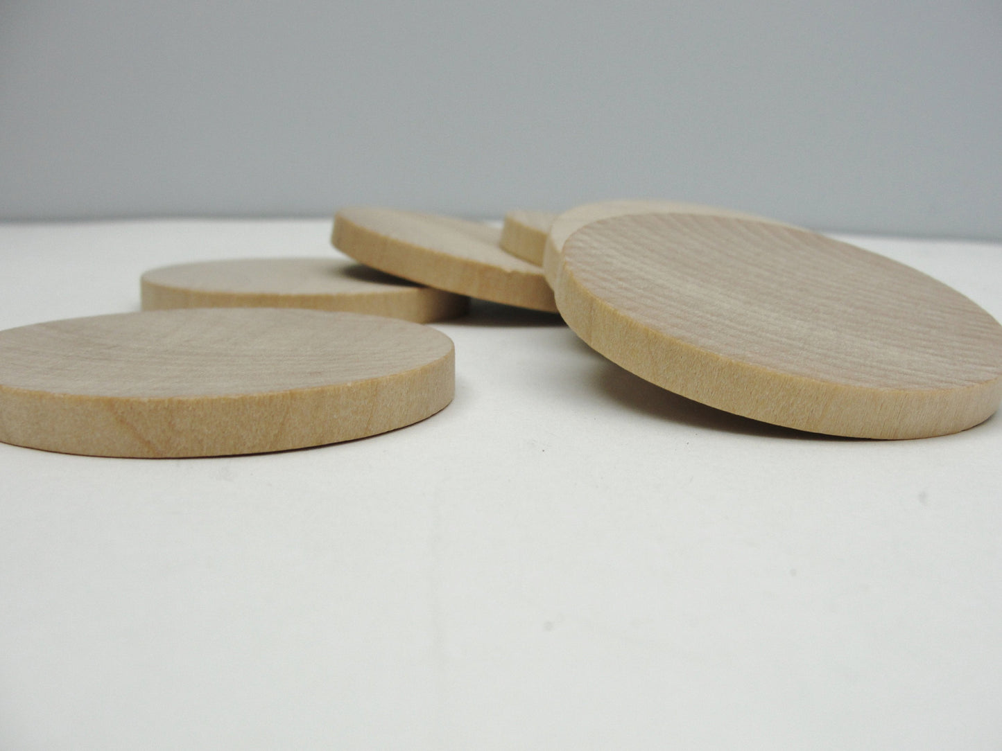 6 Wooden 2 1/2" circles, wood disk, wood disc unfinished DIY - Wood parts - Craft Supply House