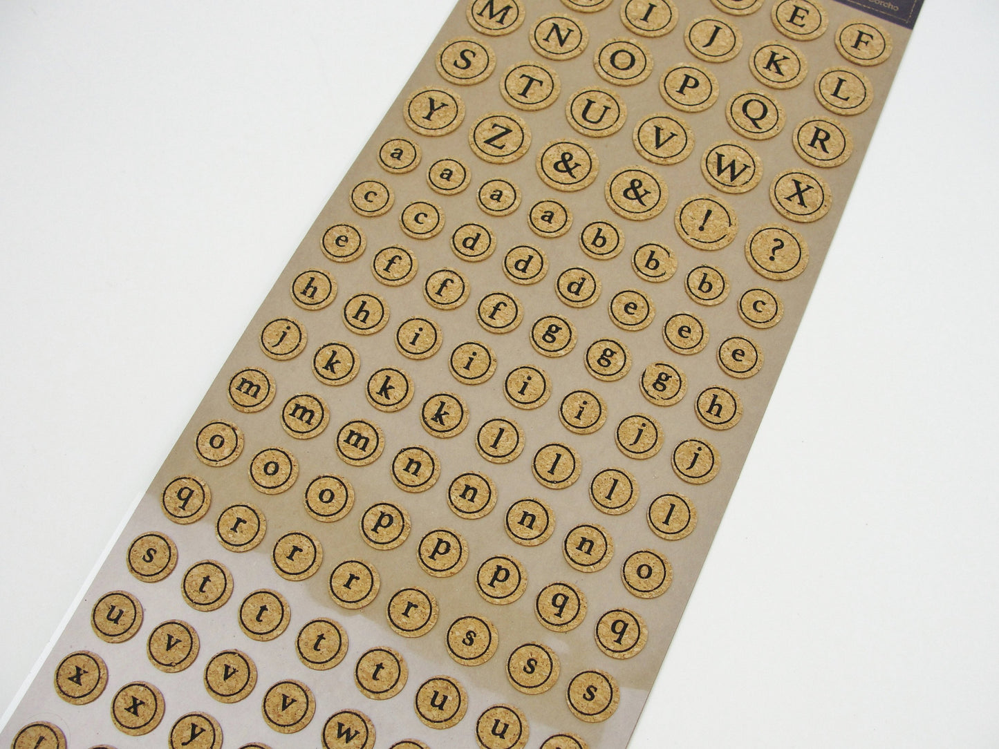 Cork alphabet stickers - Mixed Media Art Supplies - Craft Supply House