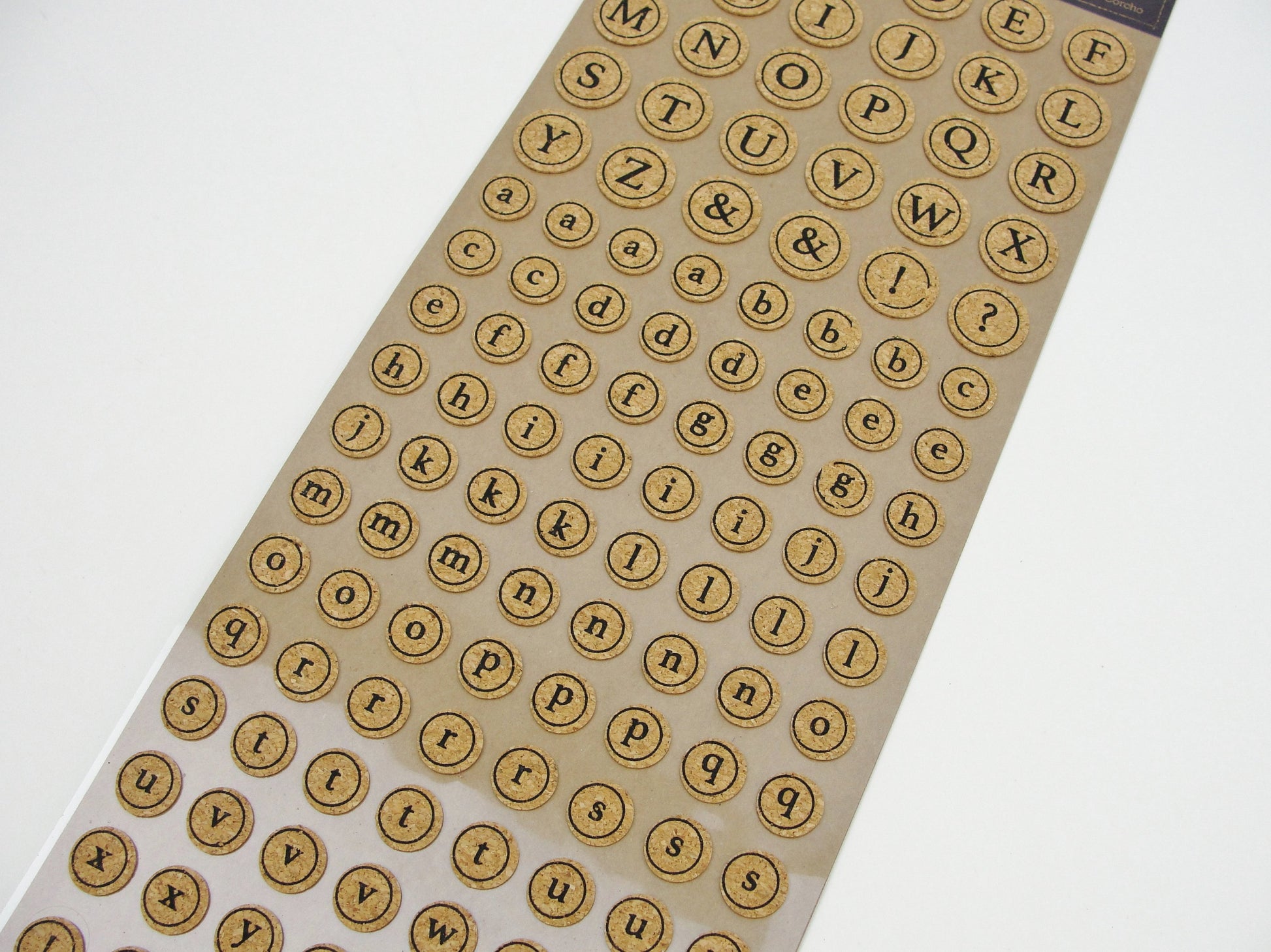 Cork alphabet stickers - Mixed Media Art Supplies - Craft Supply House