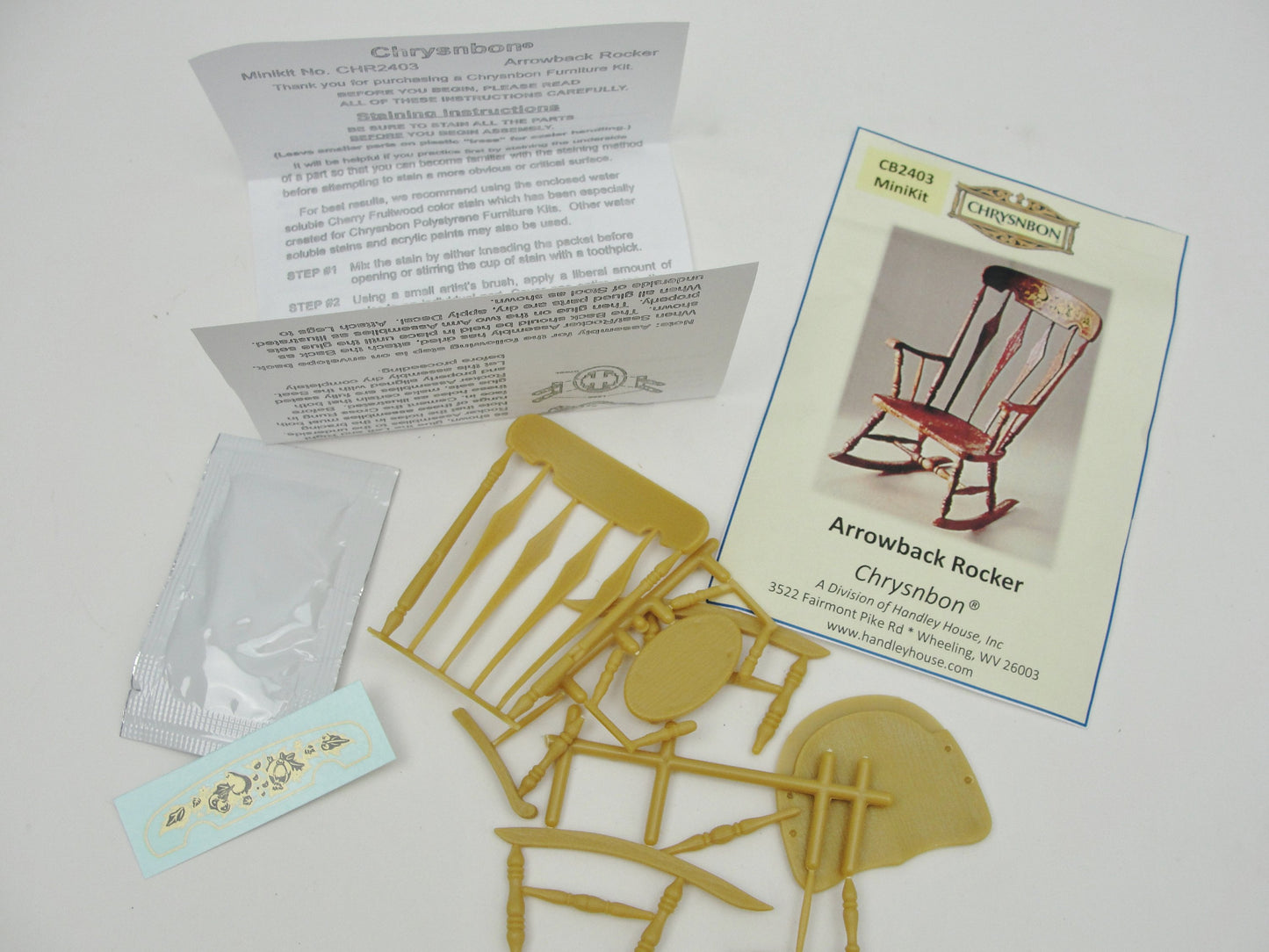 Miniature Arrowback Rocker rocking chair kit dollhouse furniture - Miniatures - Craft Supply House