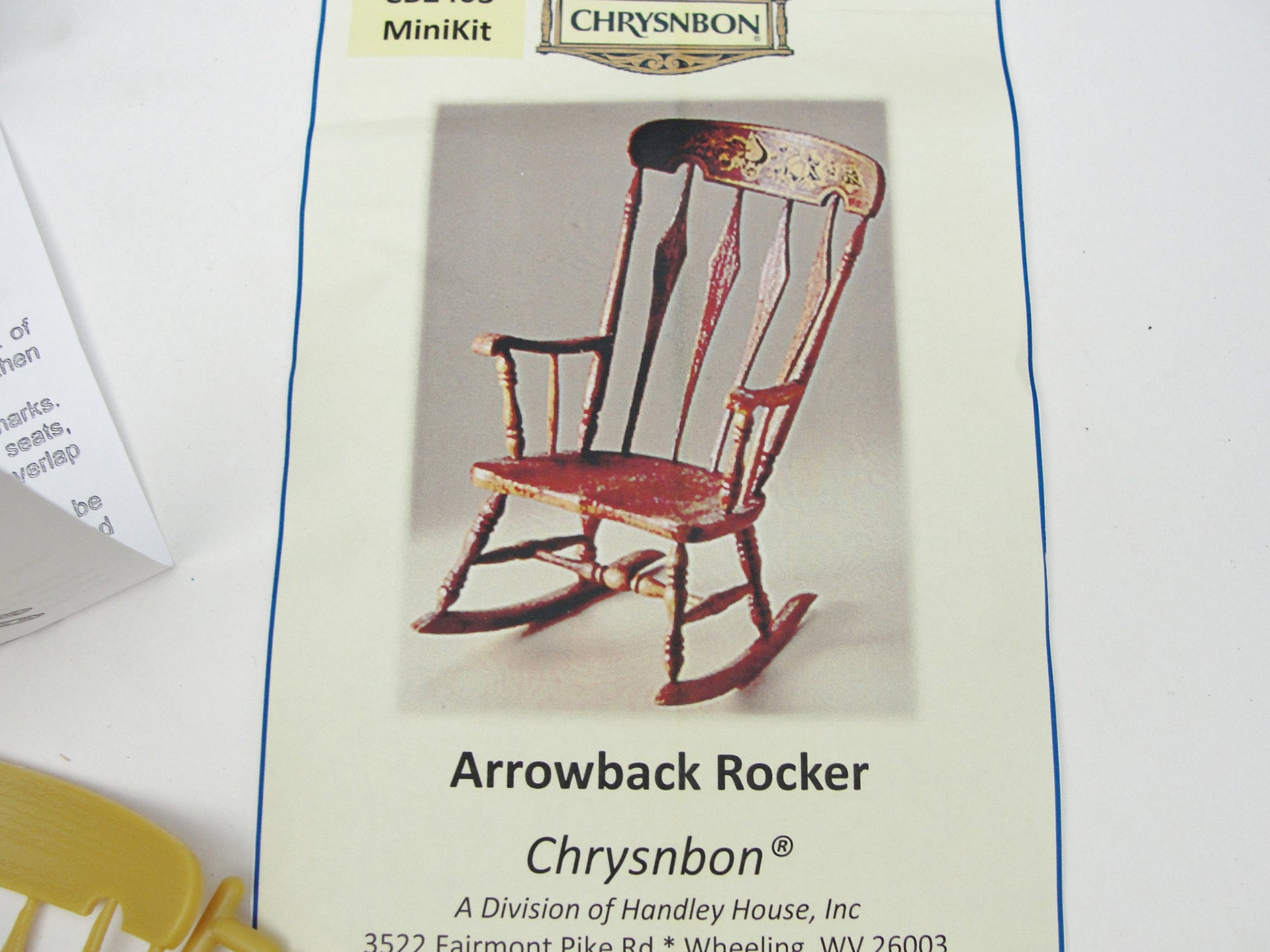 Miniature Arrowback Rocker rocking chair kit dollhouse furniture - Miniatures - Craft Supply House