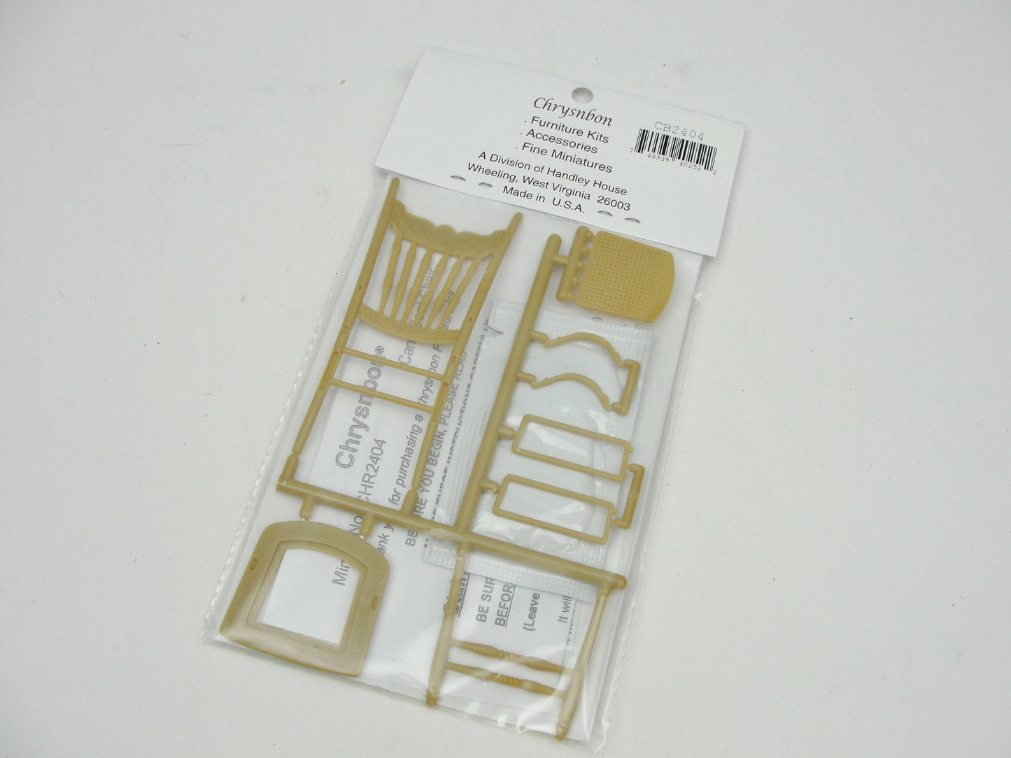 Miniature Victorian Cane Seat chair kit dollhouse furniture - Miniatures - Craft Supply House