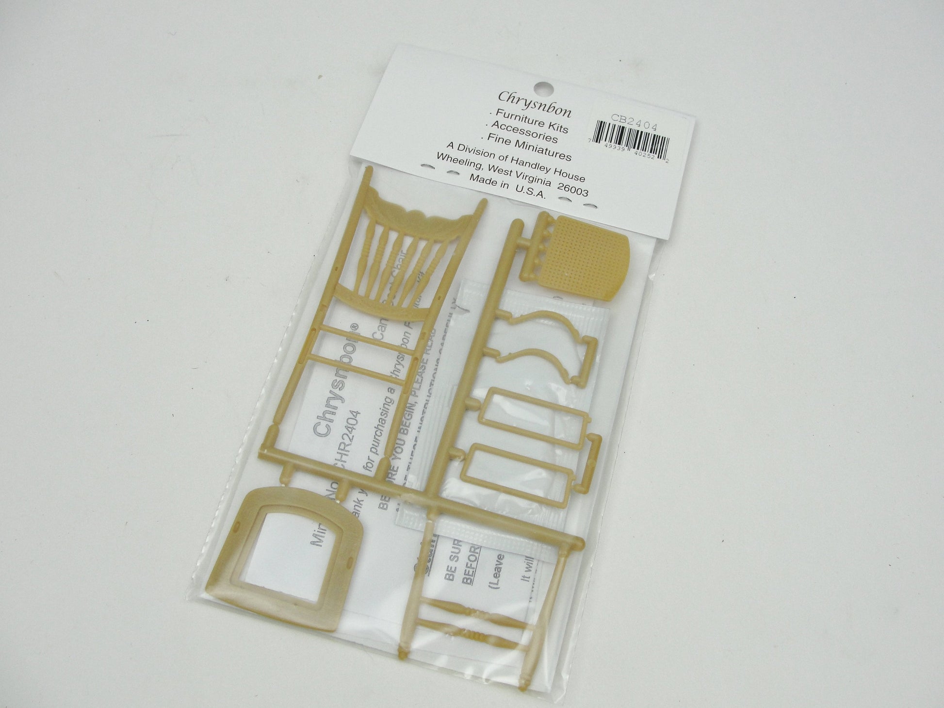 Miniature Victorian Cane Seat chair kit dollhouse furniture - Miniatures - Craft Supply House