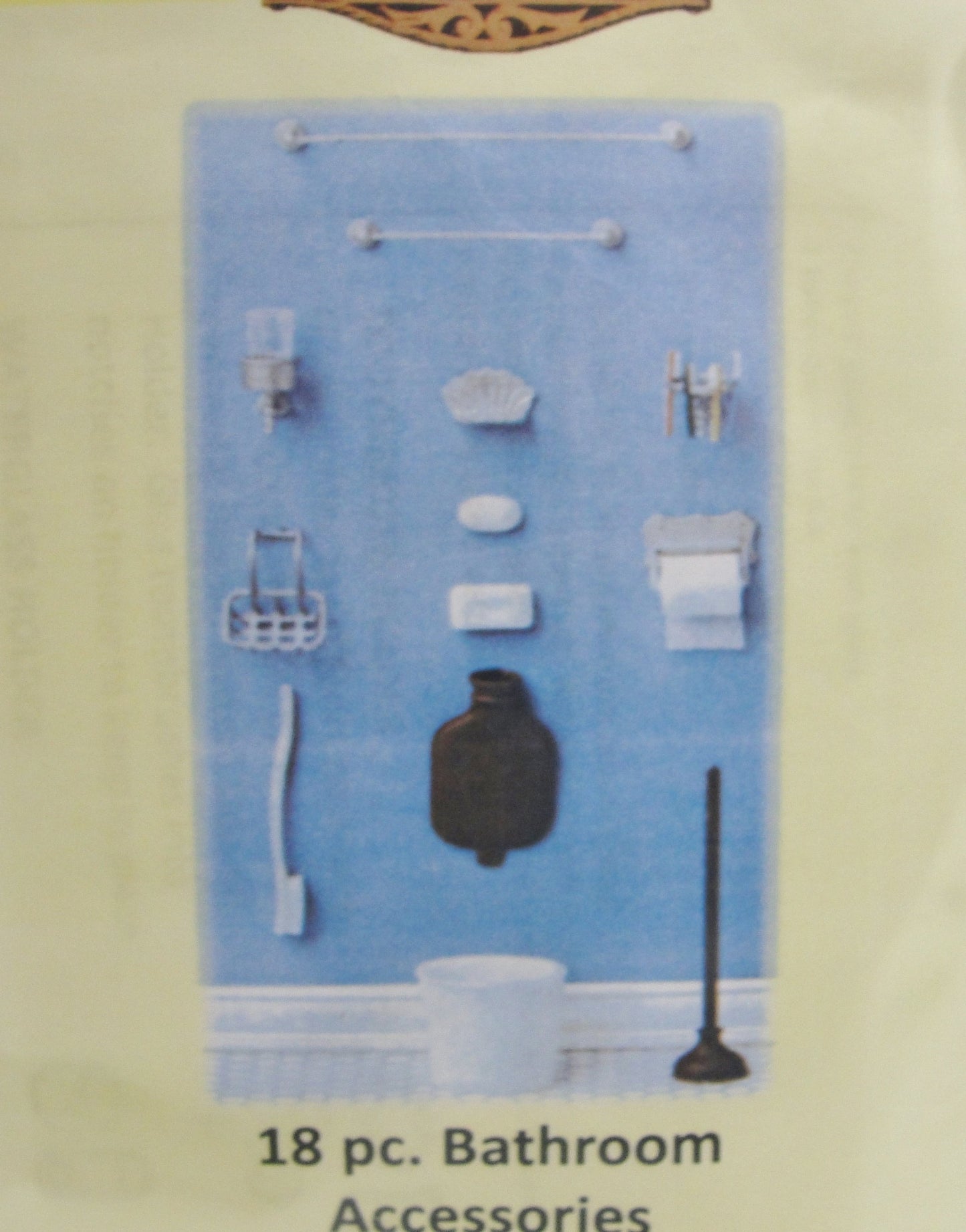 Miniature dollhouse bathroom accessories kit - Miniatures - Craft Supply House