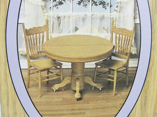Miniature dollhouse table and chair kit - Miniatures - Craft Supply House