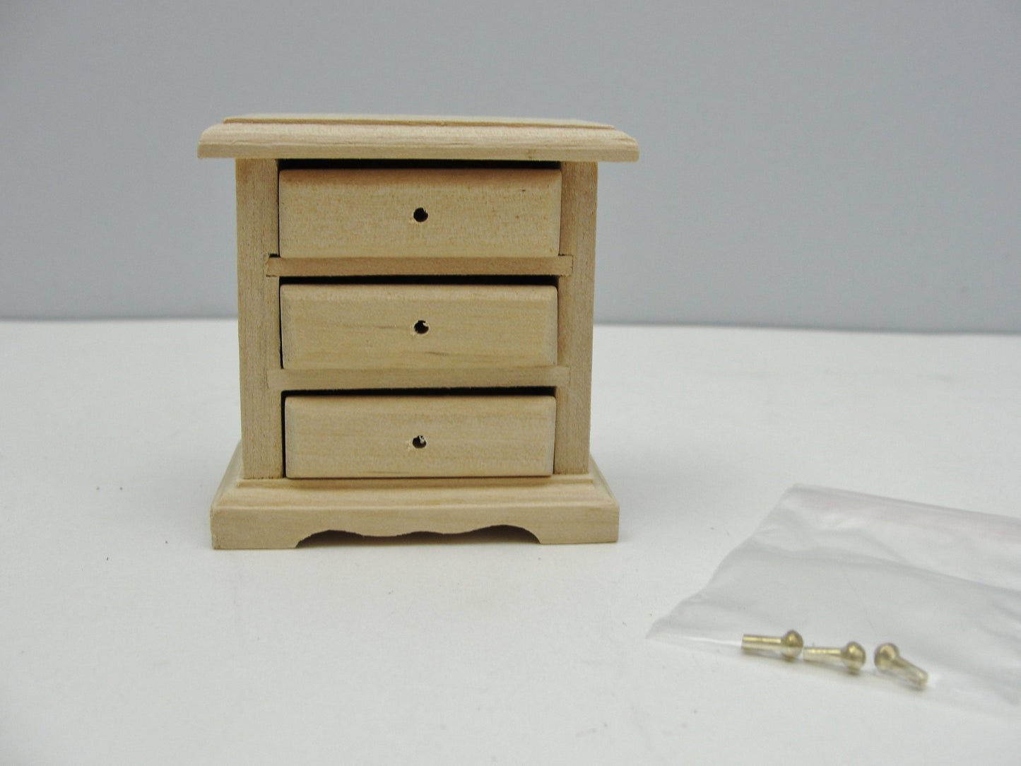 Dollhouse furniture miniature bedside nightstand or side table kit - Miniatures - Craft Supply House