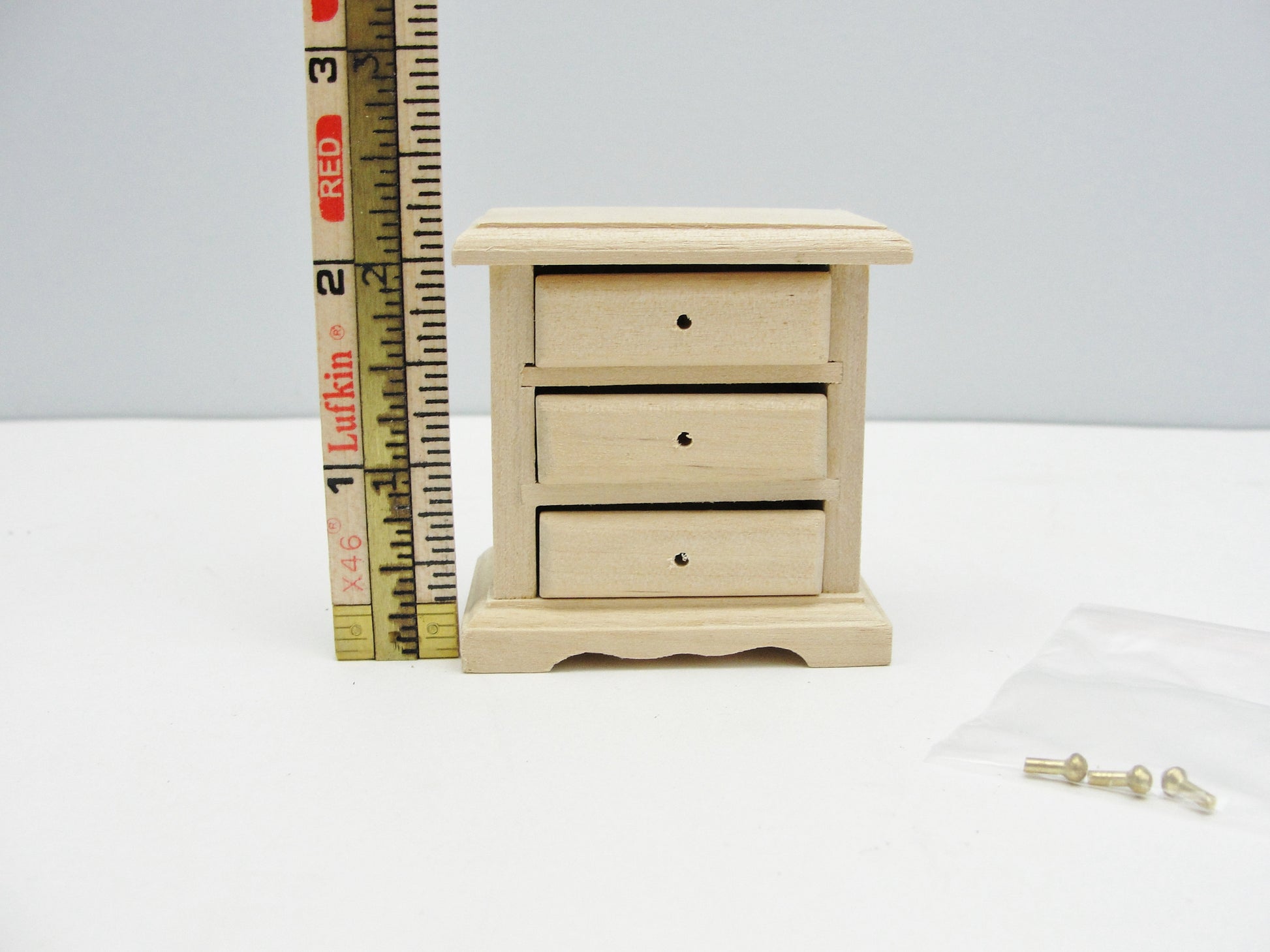 Dollhouse furniture miniature bedside nightstand or side table kit - Miniatures - Craft Supply House