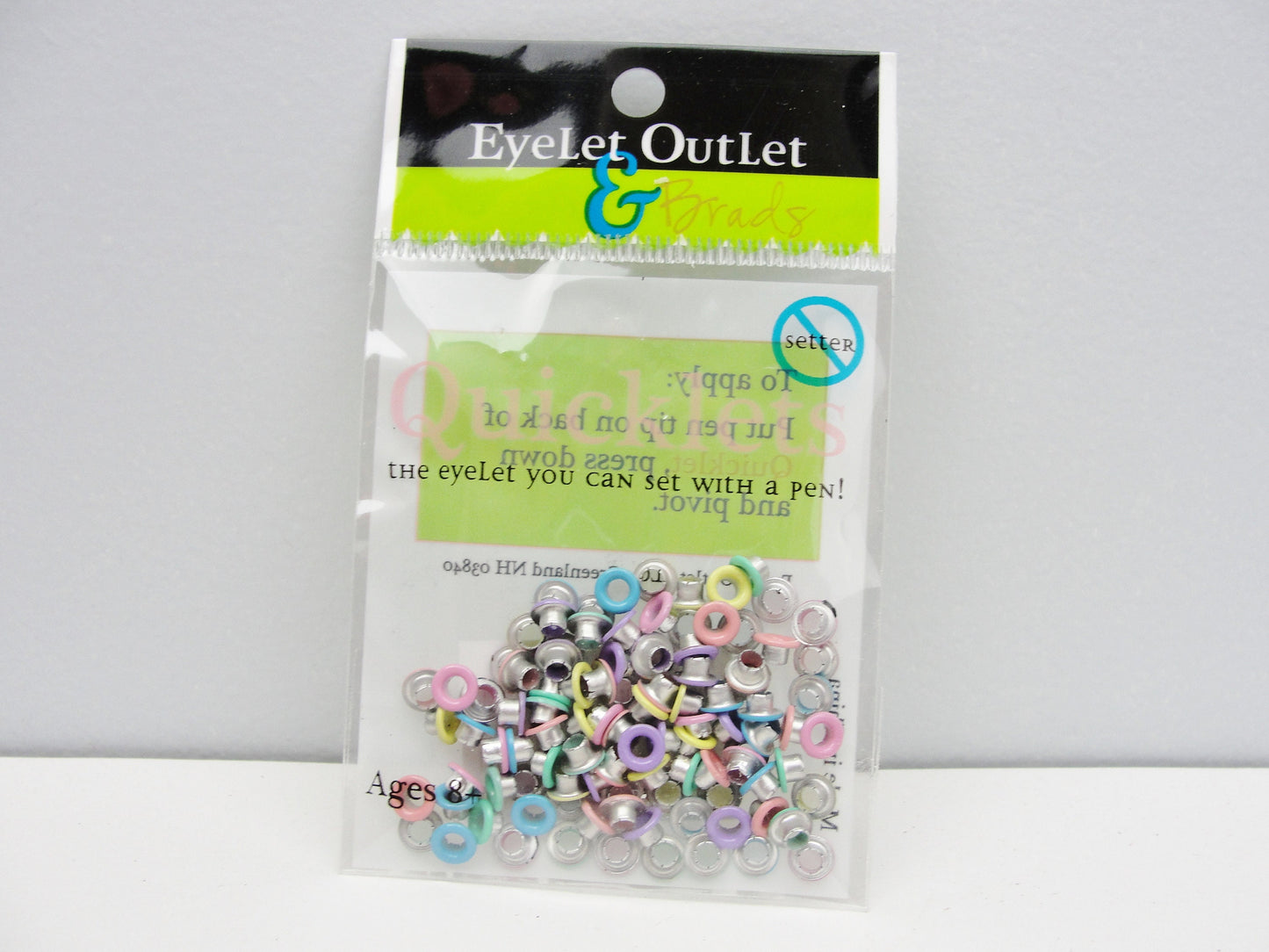 1/8"  Quicklets Eyelets (no special tools required) choose your color