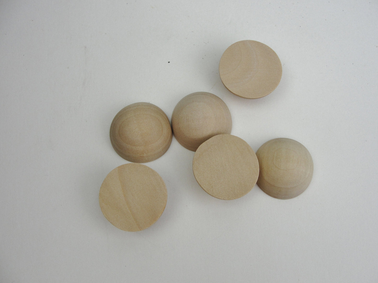Split wooden ball 1" set of 6