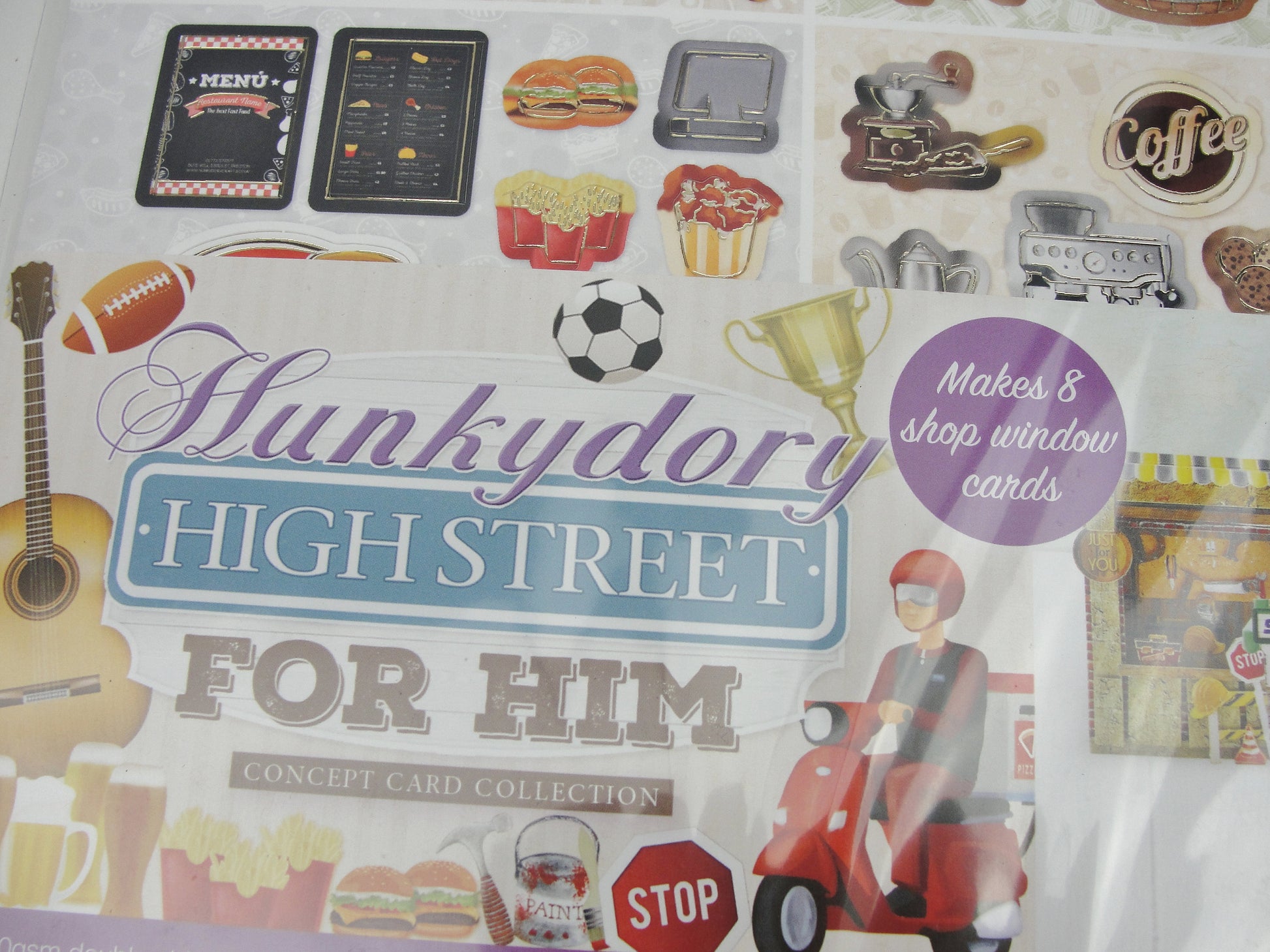 Hunkydory Highstreet for Him card making kit makes 8 cards - Mixed Media Art Supplies - Craft Supply House