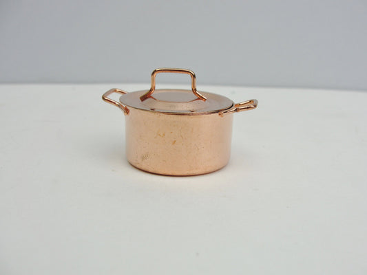 Dollhouse miniature copper pot