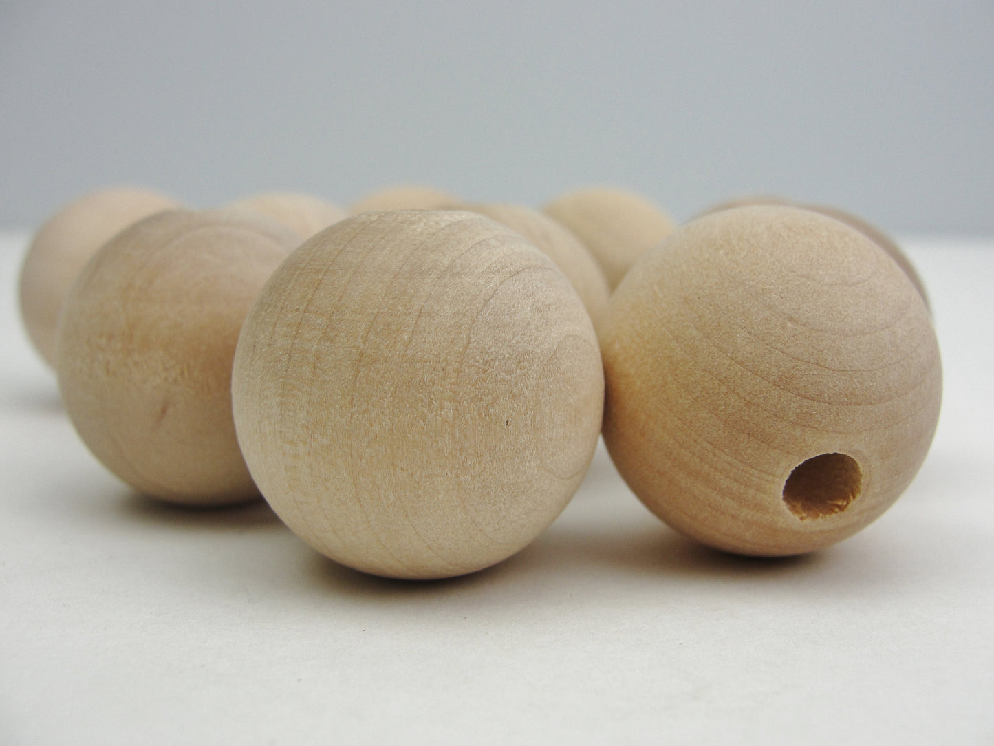 Large wood bead 1" 25mm wooden bead choose hole size set of 10