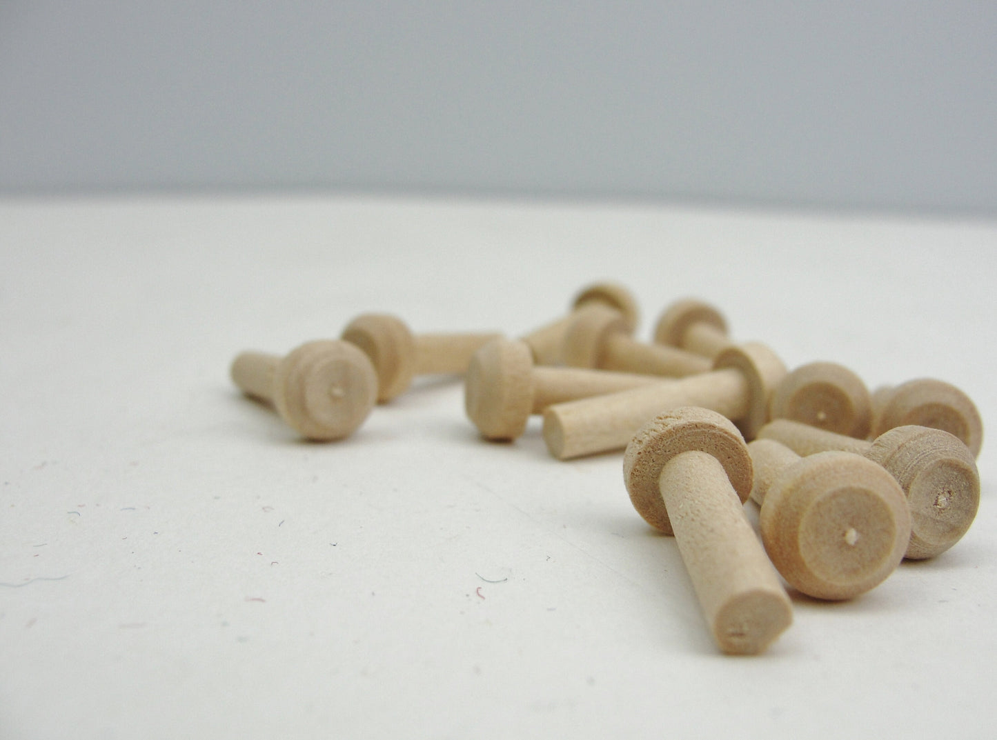 Tiny wooden peg 13/16" toy axle unfinished DIY set of 12