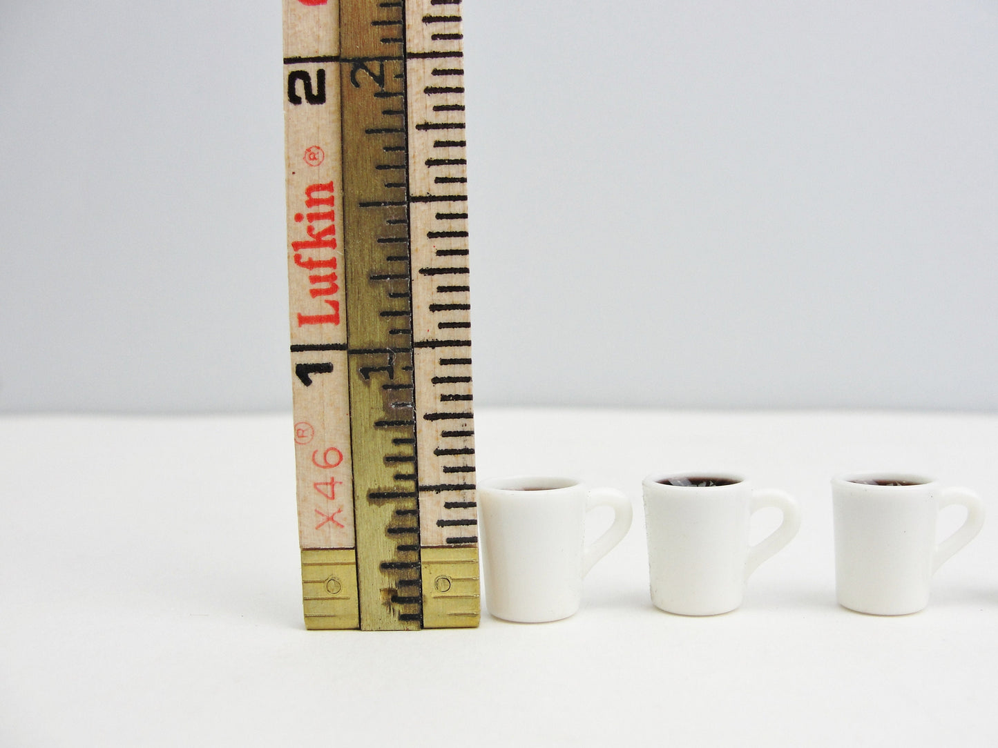 Dollhouse miniature coffee mugs (filled) set of 4