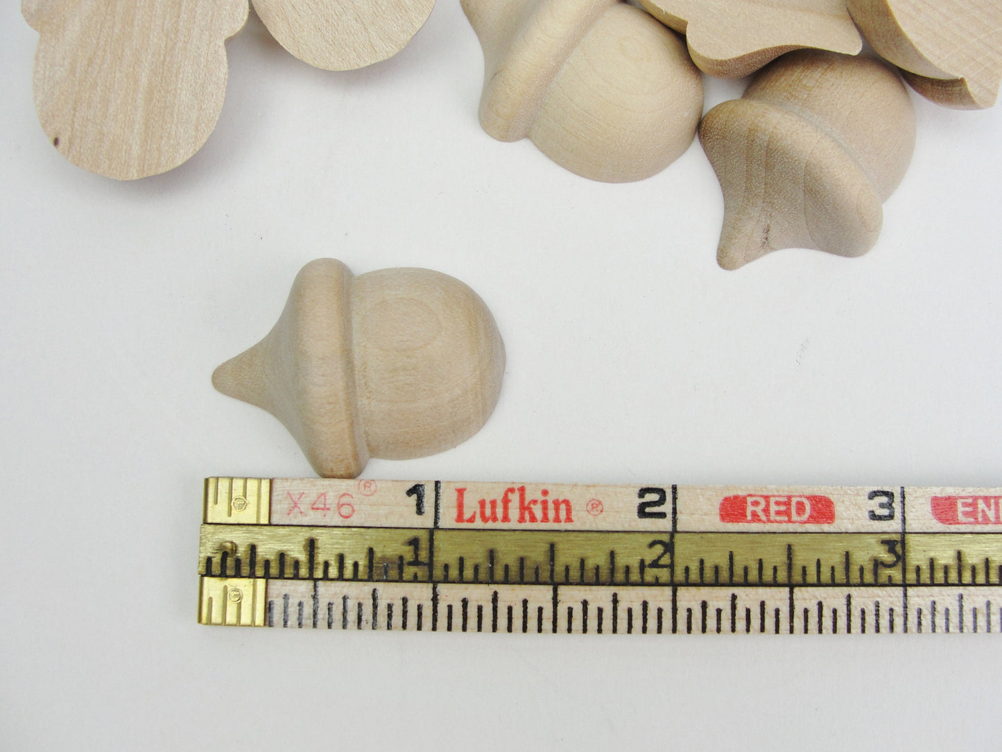Split wooden acorns life size set of 10 Unfinished DIY
