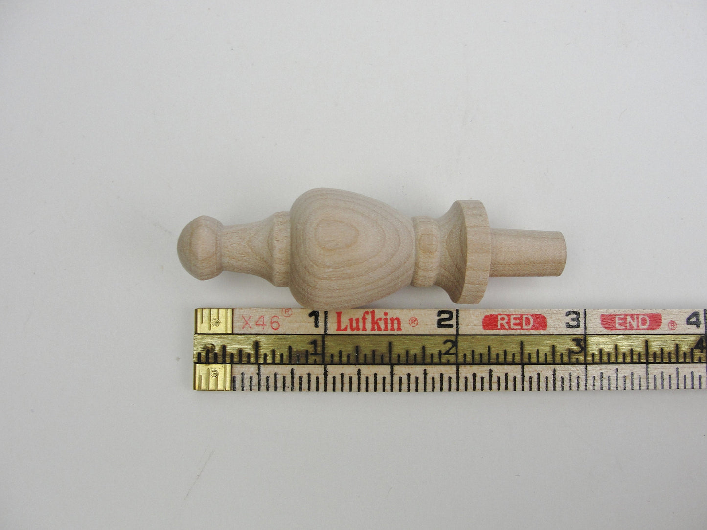 Small decorative wooden finial set of 4