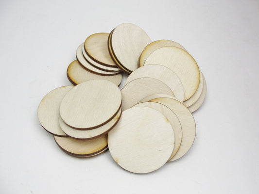 Wooden 2" Circles, 2 inch wood disc,  2" x 1/8" wood disk unfinished DIY