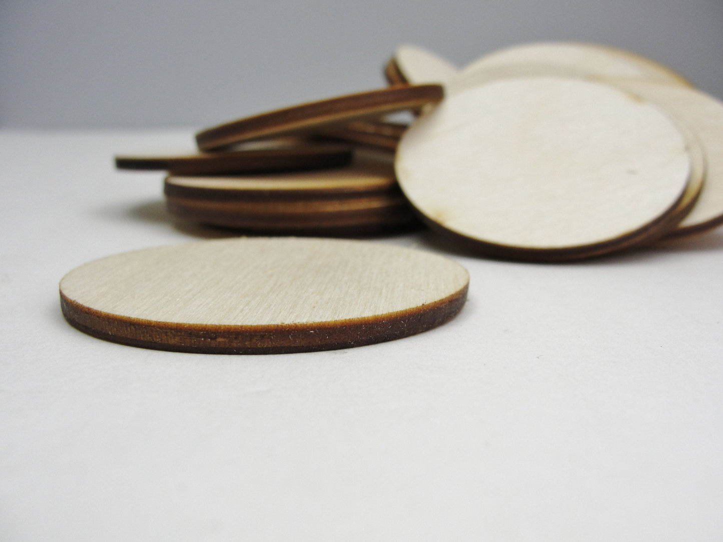 Wooden 2" Circles, 2 inch wood disc,  2" x 1/8" wood disk unfinished DIY