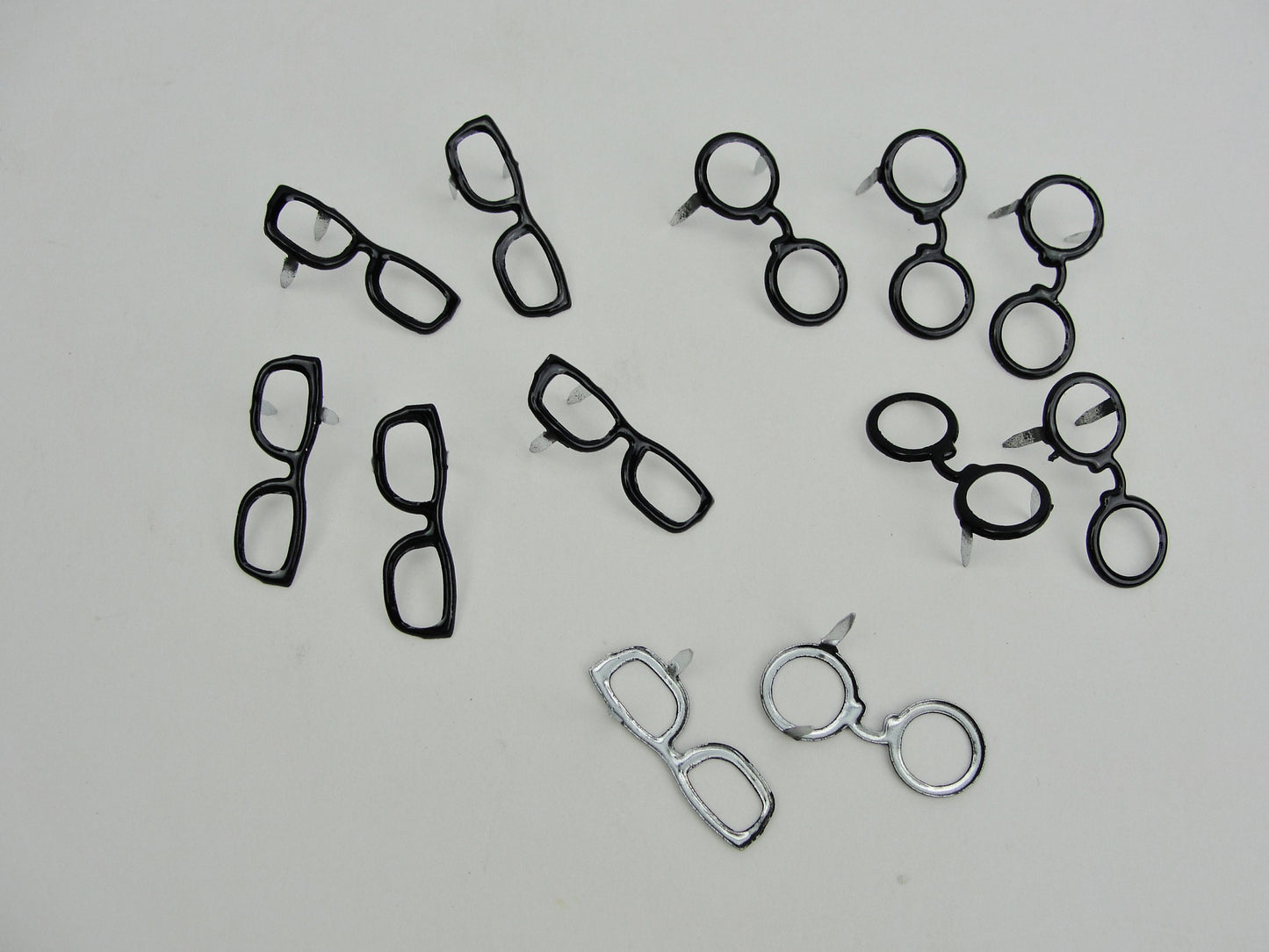 Steampunk theme brads paper fasteners choose pocket watch, gears, eye glasses, compass, wizard