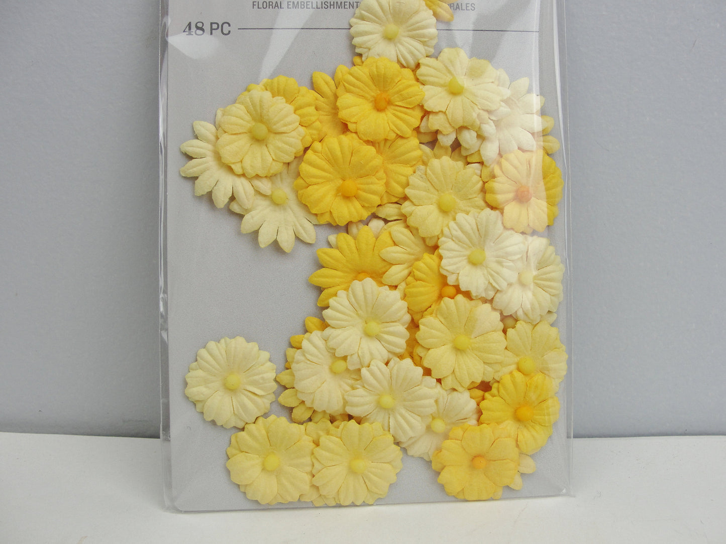 Fabric floral flower embellishments for cards or mixed media art