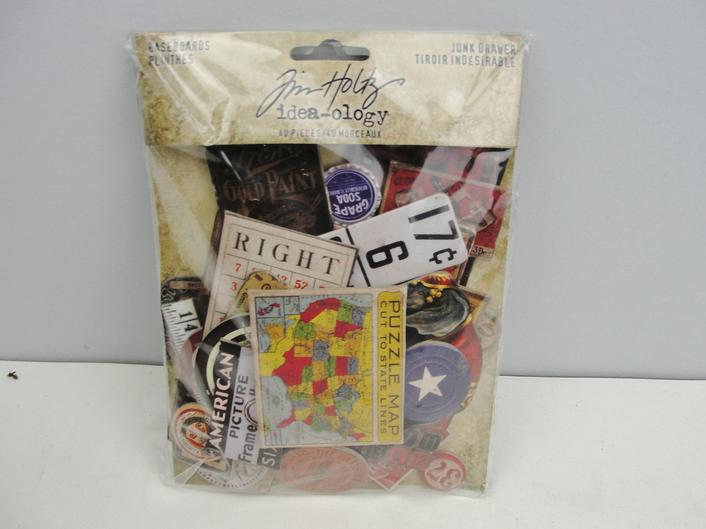 Tim Holtz Junk Drawer ephemera pack TH94044