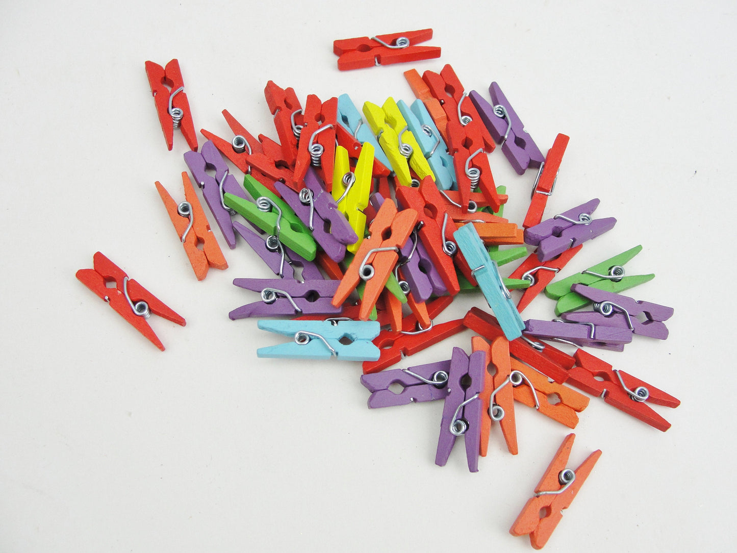Tiny clothespins, 1" miniature clothespins choose your color