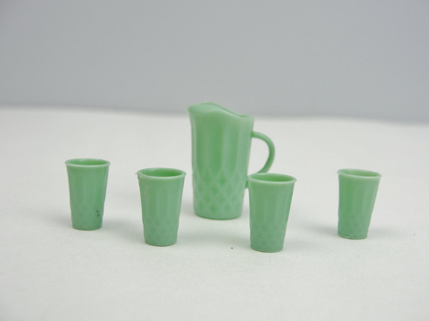 Dollhouse miniature pitcher and glasses choose your color