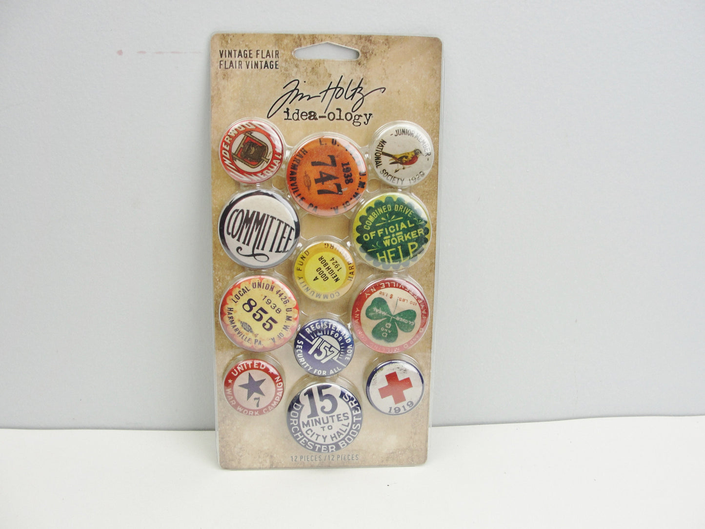 Tim Holtz idea-ology Vintage Flair buttons TH94027