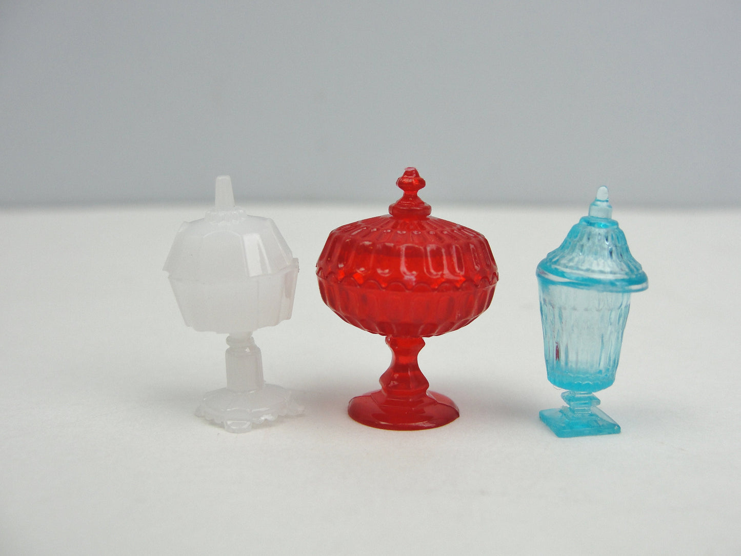 Dollhouse miniature candy dish set choose your color