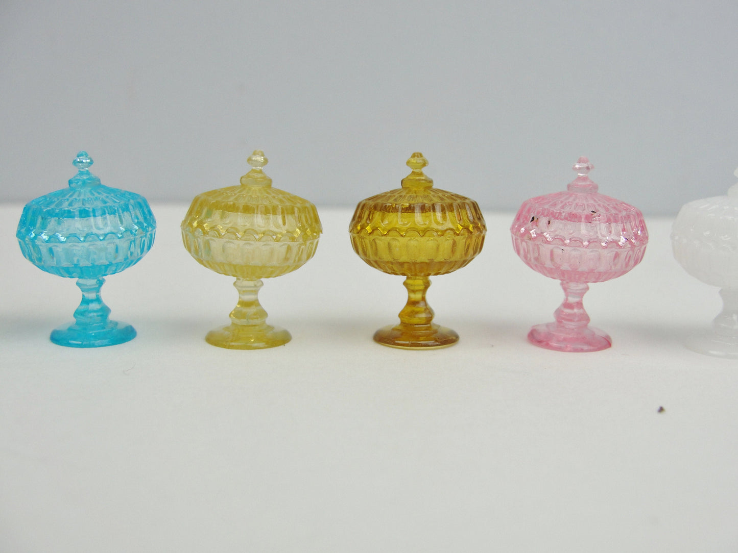 Dollhouse miniature candy dish set choose your color