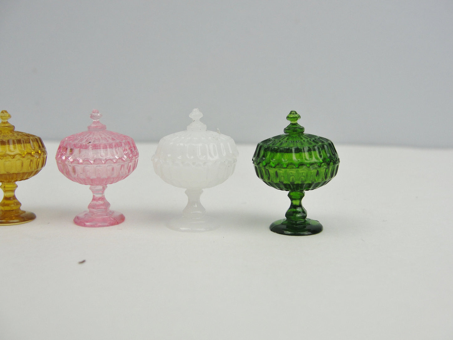Dollhouse miniature candy dish set choose your color