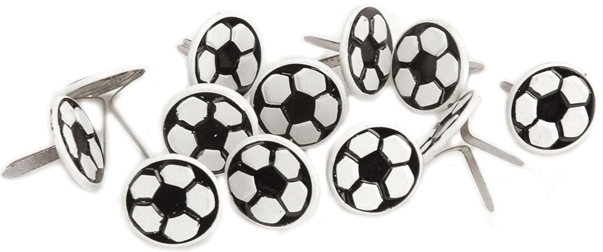 Sports brads paper fasteners football, baseball, soccer, volleyball, softball, basketball