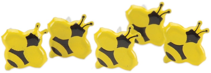 Insect brads paper fasteners choose Butterfly, Bumble bee, Mini bee